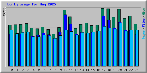 Hourly usage for May 2025
