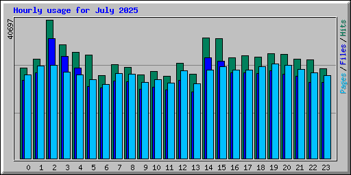 Hourly usage for July 2025