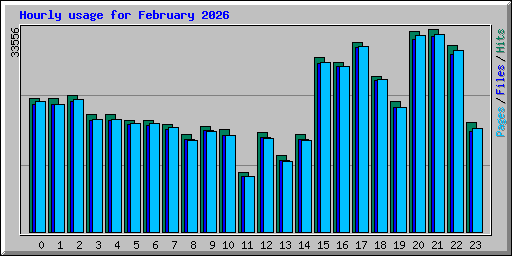 Hourly usage for February 2026