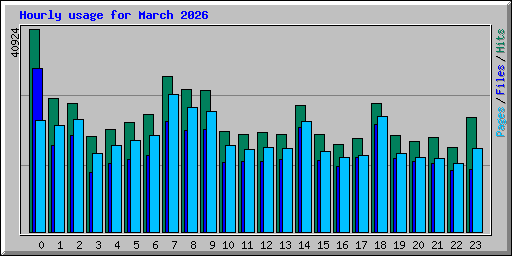 Hourly usage for March 2026