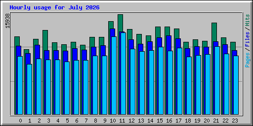 Hourly usage for July 2026
