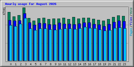 Hourly usage for August 2026